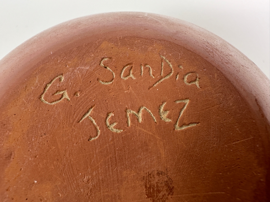 Jemez Pueblo Indian Pottery by G. Sandia 3.5'H x 6.5'W [Photo 7]