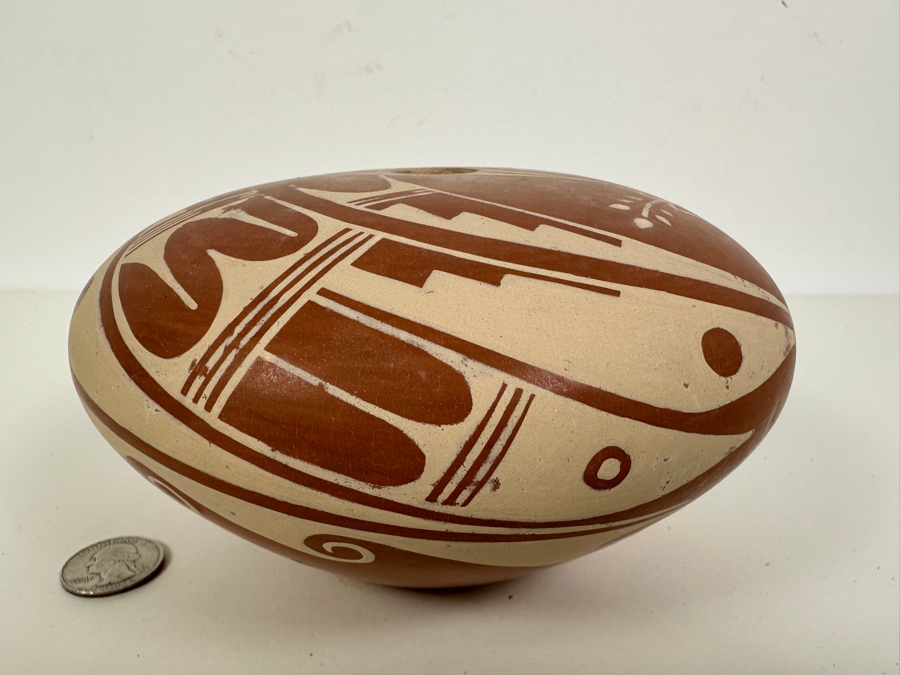 Jemez Pueblo Indian Pottery by G. Sandia 3.5'H x 6.5'W [Photo 4]