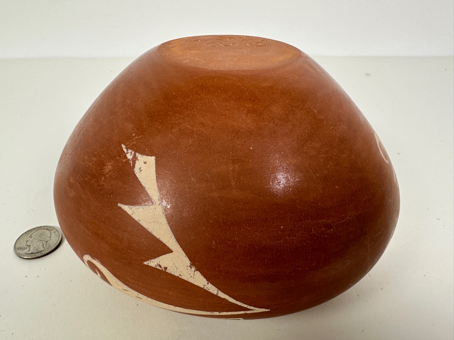 Jemez Pueblo Indian Pottery by G. Sandia 3.5'H x 6.5'W [Photo 6]