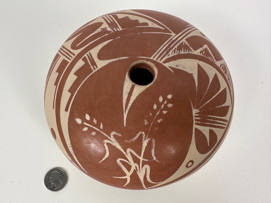 Jemez Pueblo Indian Pottery by G. Sandia 3.5'H x 6.5'W [Photo 3]