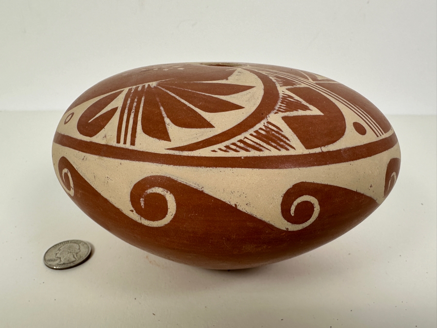 Jemez Pueblo Indian Pottery by G. Sandia 3.5'H x 6.5'W [Photo 5]