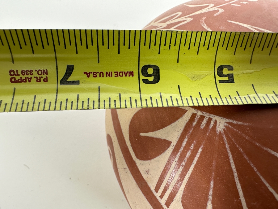 Jemez Pueblo Indian Pottery by G. Sandia 3.5'H x 6.5'W [Photo 8]