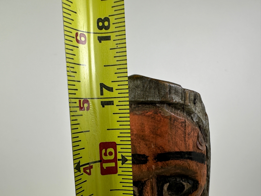 Just Added - Vintage Carved Wooden Polychrome Santo 8W X 17H [Photo 9]