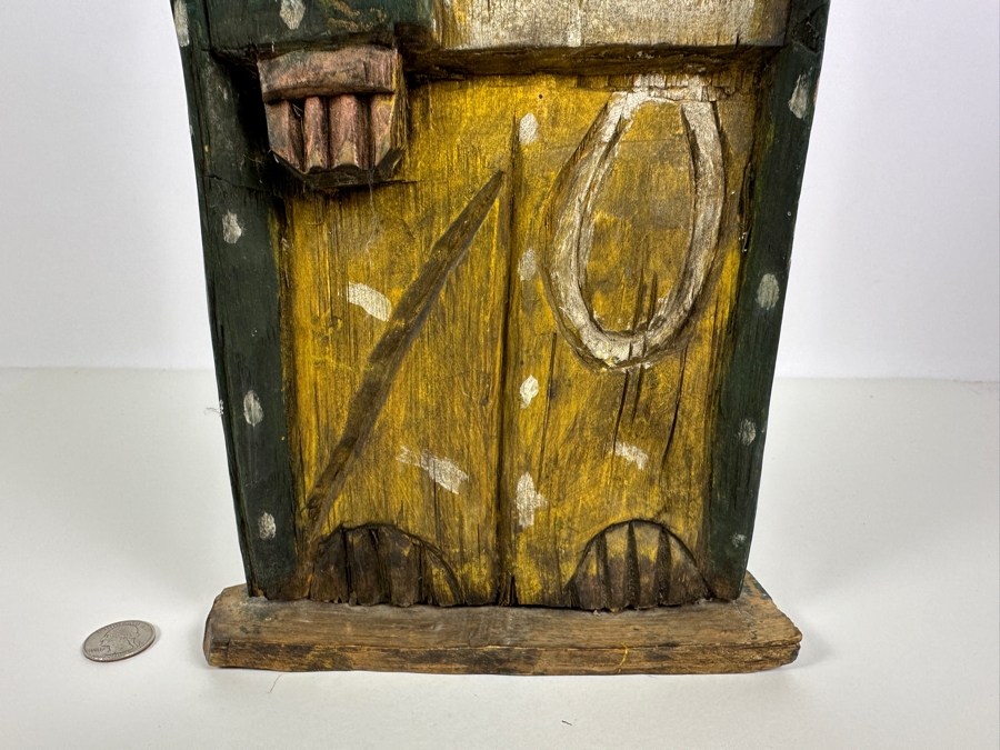 Just Added - Vintage Carved Wooden Polychrome Santo 8W X 17H [Photo 4]