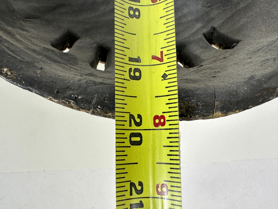 Just Added - Old Hand Carved Wooden Polychrome Indonesian Mask With Monkey On Top 11W X 20L X 5D [Photo 9]