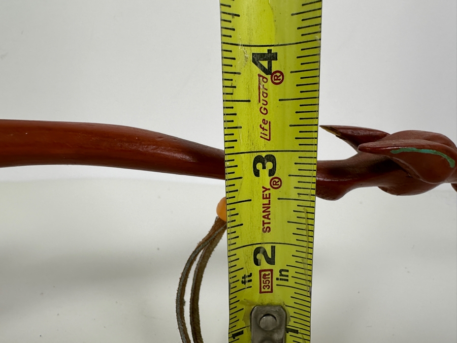 Just Added - Carved Hand Painted Wooden Dragon Figurine 14L X 3.5H [Photo 7]