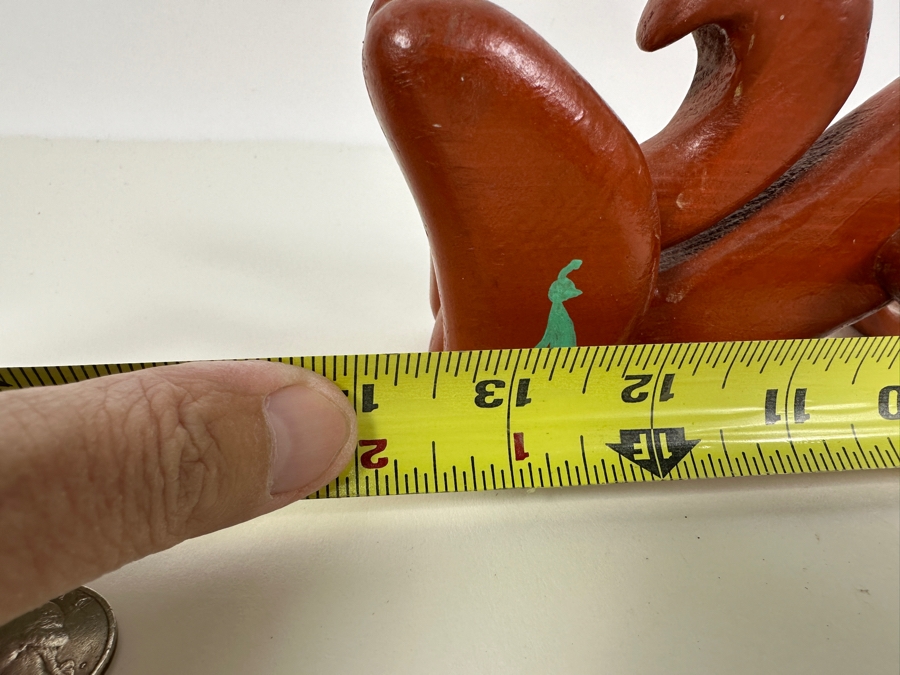 Just Added - Carved Hand Painted Wooden Dragon Figurine 14L X 3.5H [Photo 6]