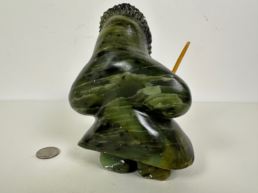 Just Added - Vintage Inuit Eskimo Soapstone Walrus Carving 6'H Originally Retailed For $179 [Photo 7]