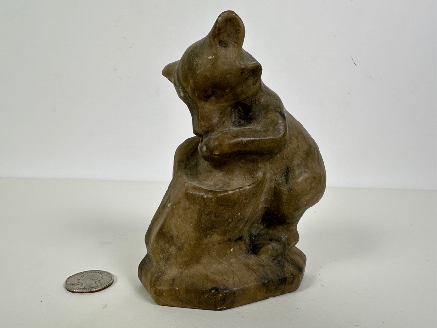Vintage Soapstone Bear Carving 5'H  [Photo 3]