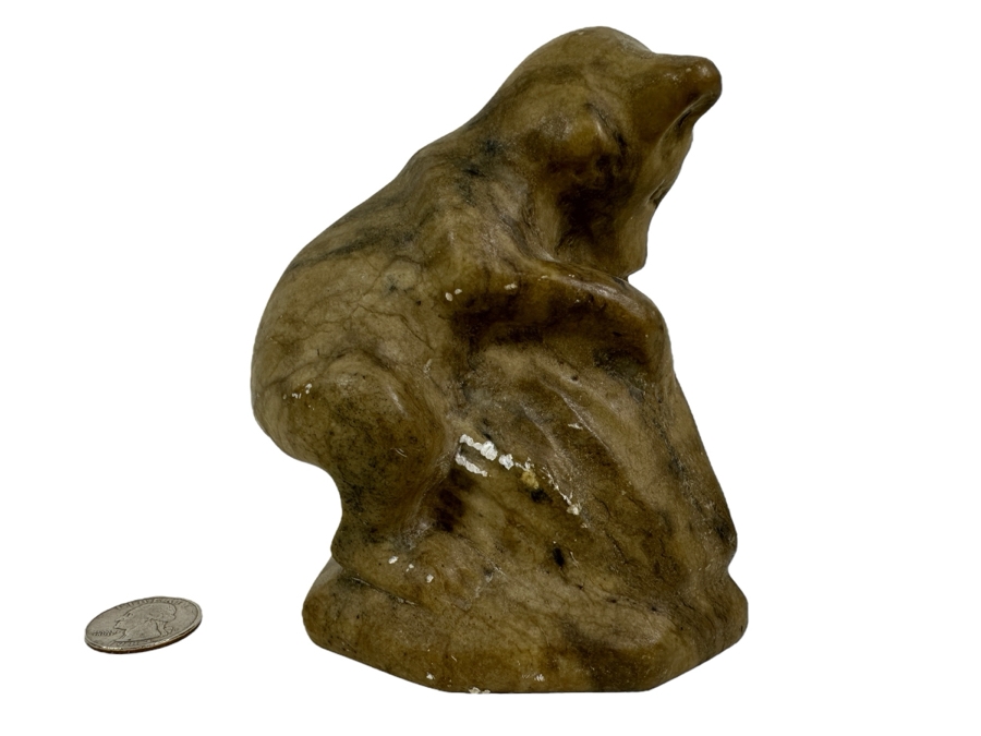Vintage Soapstone Bear Carving 5'H  [Photo 1]