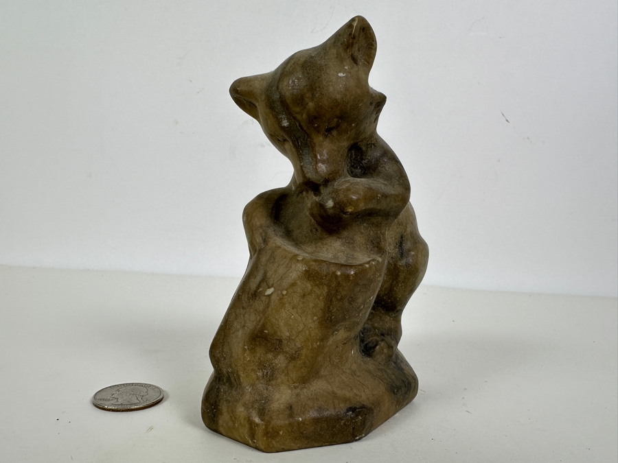 Vintage Soapstone Bear Carving 5'H  [Photo 4]