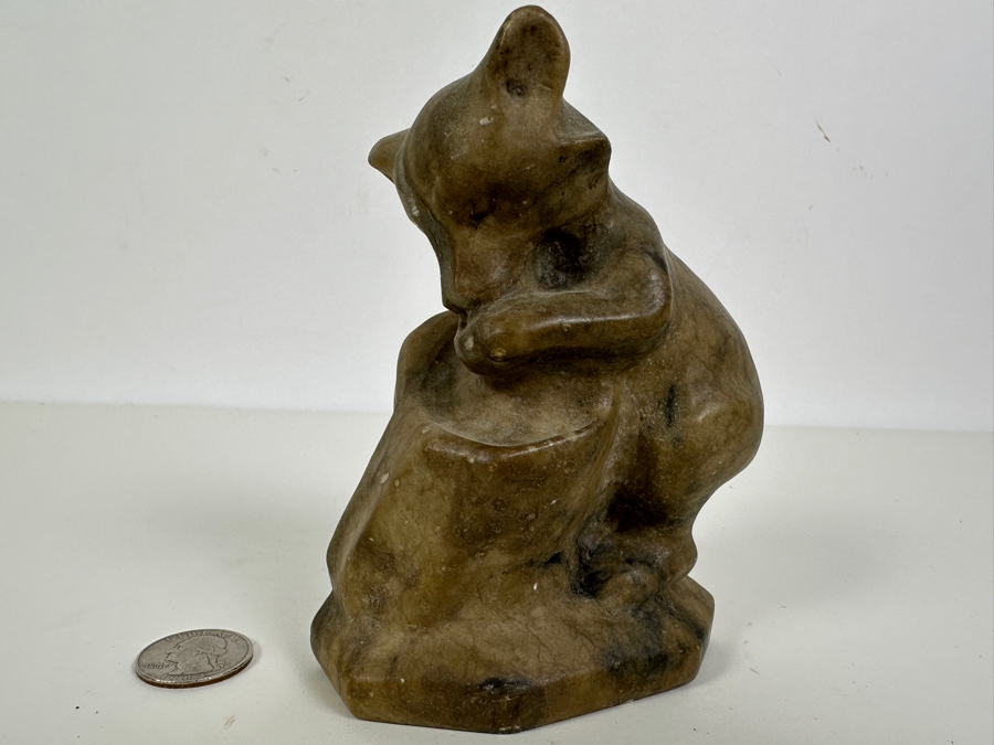 Vintage Soapstone Bear Carving 5'H  [Photo 2]