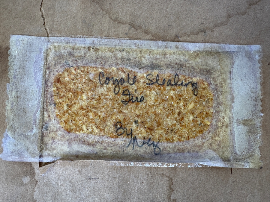 Just Added - Pair Of Sand Paintings: Sun Creation By Keedah & Coyote Stealing Fire By Nez 6 X 6 [Photo 5]