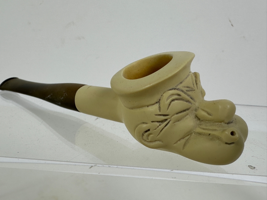 Vintage Popeye The Sailor Man Carved Meerschaum Smoking Pipe 6.25' [Photo 2]