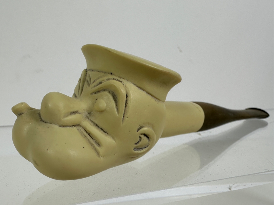 Vintage Popeye The Sailor Man Carved Meerschaum Smoking Pipe 6.25' [Photo 7]