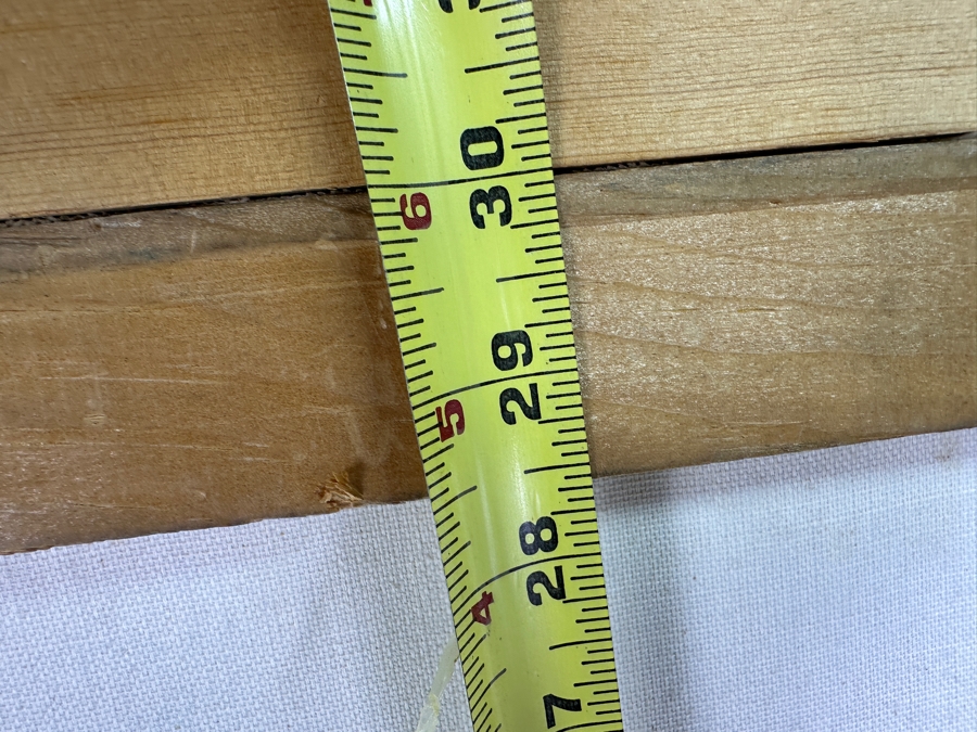 Just Added - Original Acrylic Painting On Canvas Of A Kachina And Pottery By S. Yellowhair 1976 15 X 30 Along With Matching Gray Wolf Kachina Doll Artist Signed Underneath [Photo 12]