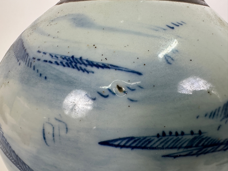 Vintage Chinese Blue and White Porcelain Vase 13.5'H [Photo 6]