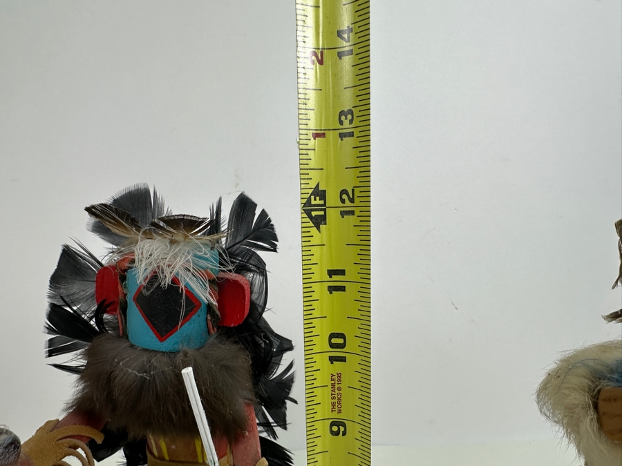 Lot of (4) Kachina Dolls Including 'Rainbow', 'Chasing Star' and 'Hoop Dancer' 12'H [Photo 13]