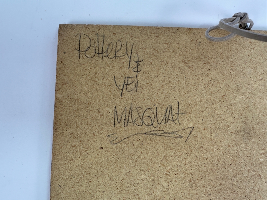 'Pottery and Yei' Navajo Sand Painting Signed Masquat 12 x 12 [Photo 4]