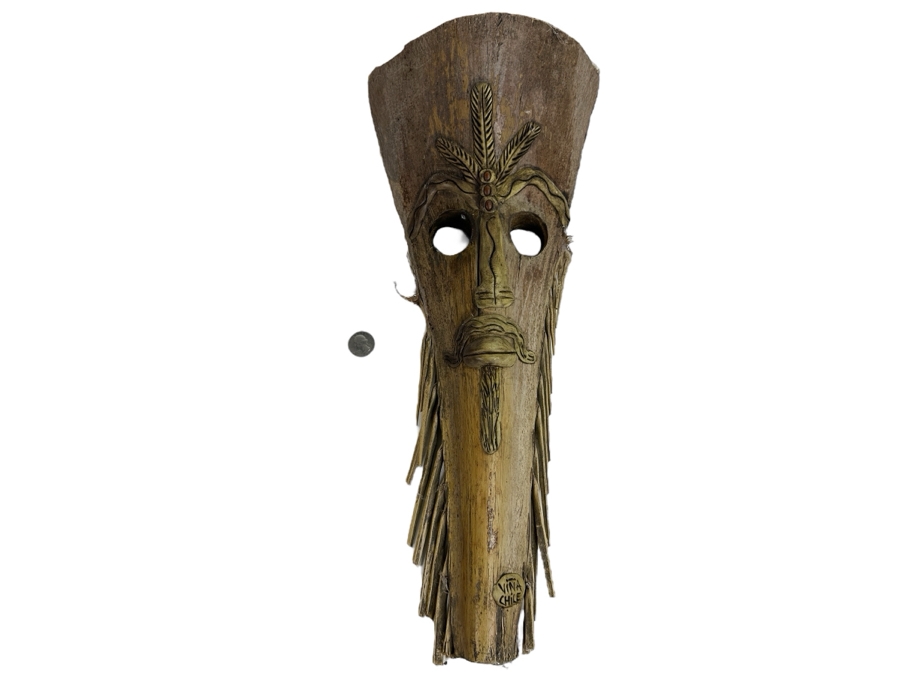 Just Added - Carved Palm Tree Branch From Chile 21L [Photo 1]