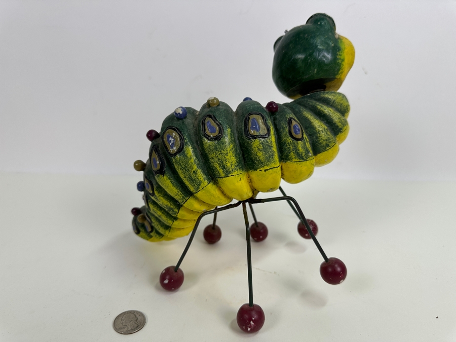 Vintage Resin Caterpillar Sculpture [Photo 3]