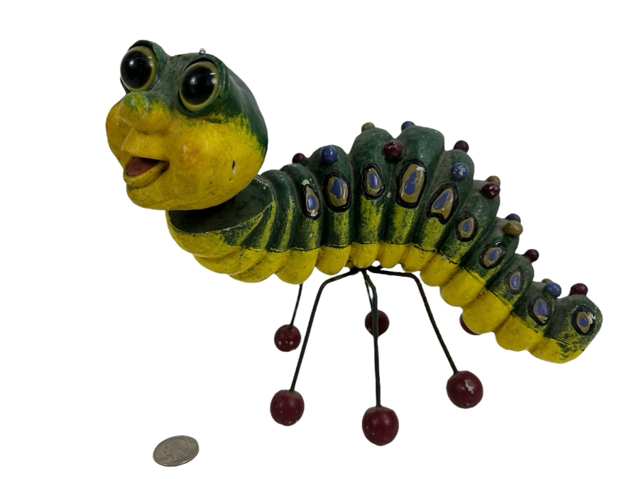 Vintage Resin Caterpillar Sculpture [Photo 1]