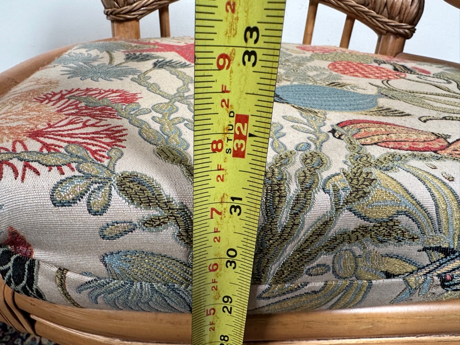 Just Added - Pair Of Rattan Swivel Bar Stools By Alexander & Sheridan Ltd 32'H Seat Height [Photo 10]