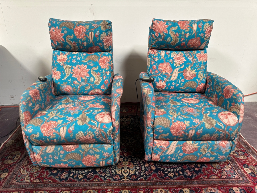 Just Added - Pair Of Electric Lift Armchairs By Hulala Home 26W X 29D X 39H [Photo 3]