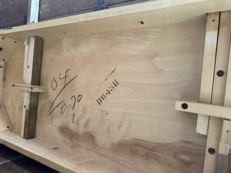 Just Added - Vintage Wooden Drop-Leaf Stenciled Table 60L X 22W X 29.5H (Each Leaf Extends Table 10') [Photo 6]