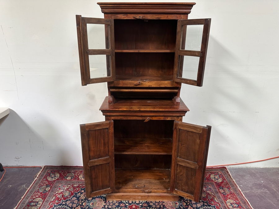 Just Added - Two-Piece Hardwood Bar Cabinet 28W X 14D X 66H [Photo 4]