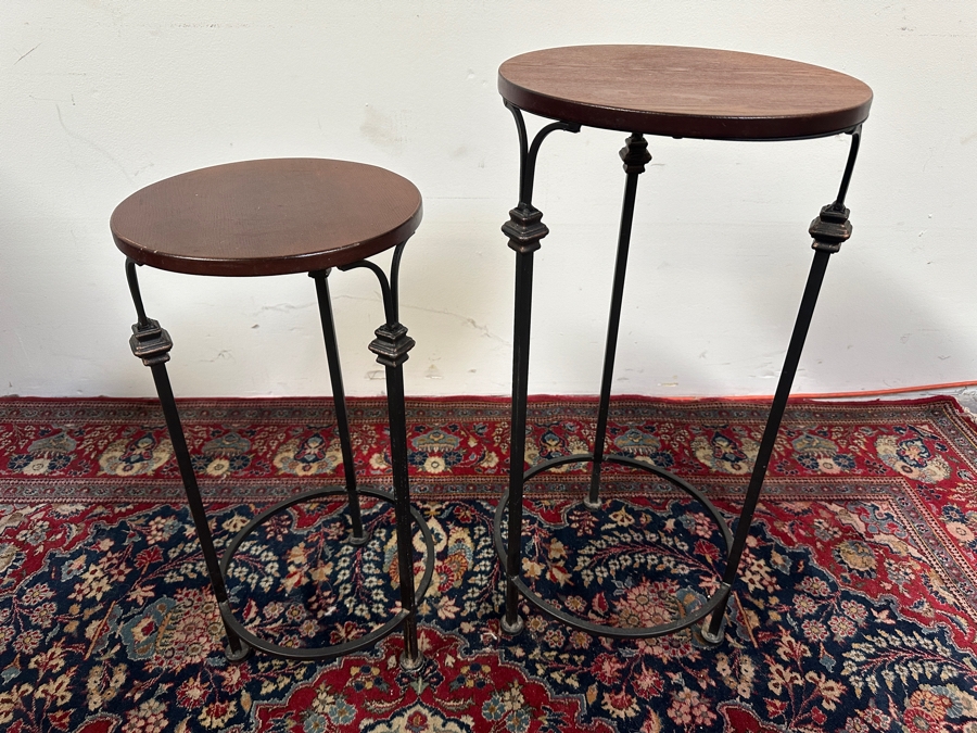 Just Added - Pair Of Plant Stands 28H & 24H [Photo 2]