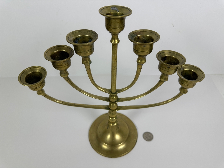 Just Added - Brass Menorah 11.5W X 11.5H [Photo 3]