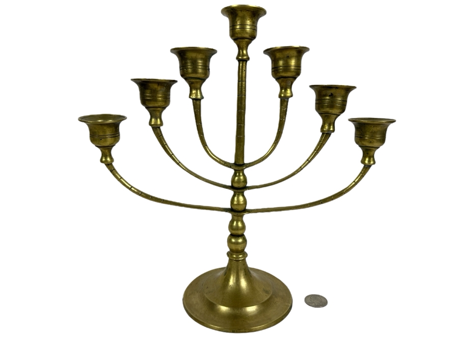 Just Added - Brass Menorah 11.5W X 11.5H [Photo 1]