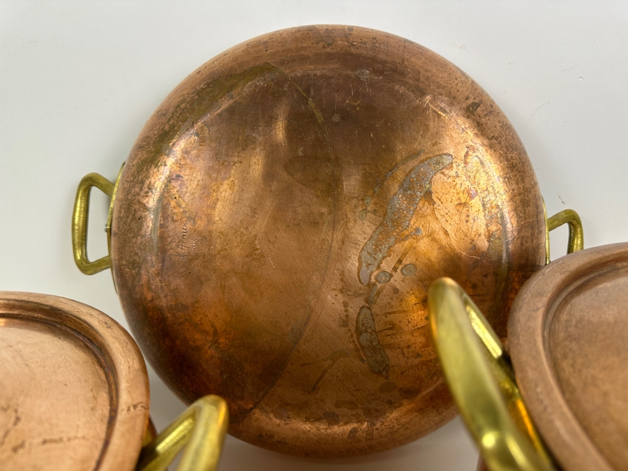 Just Added - Ruffoni Italian Copper Cookware - Pair Of Stockpots With Lids And Serving Frying Pan 13.5W Retails $1,500 [Photo 7]