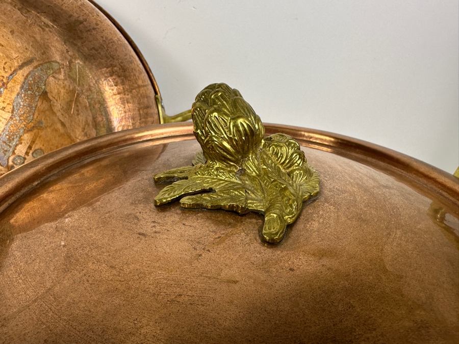 Just Added - Ruffoni Italian Copper Cookware - Pair Of Stockpots With Lids And Serving Frying Pan 13.5W Retails $1,500 [Photo 6]