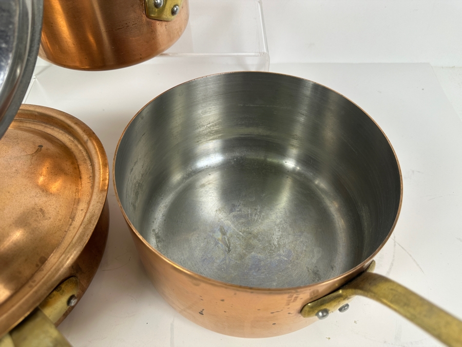 Just Added - Mauviel France Copper Cookware - 3 Pans With Lids - Retails Over $1,000 [Photo 8]
