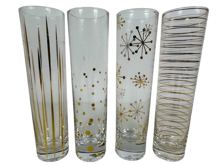 Just Added - Zodax Centuri Golden Decal Champagne Glass [Photo 1]