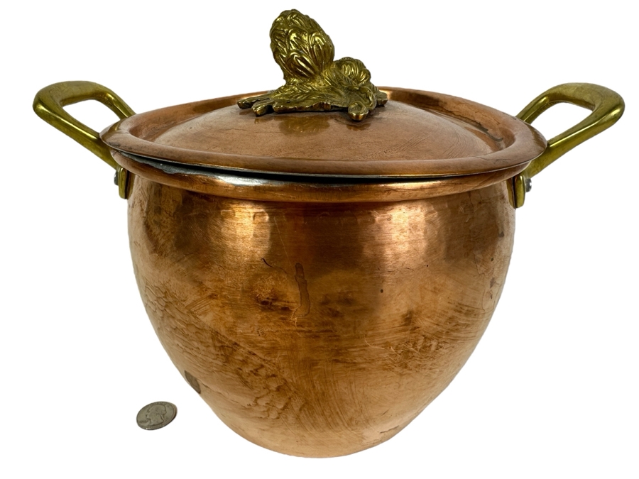 Just Added - Ruffoni Italian Copper Cookware Stockpot With Lid 8.5W X 6.75H [Photo 1]