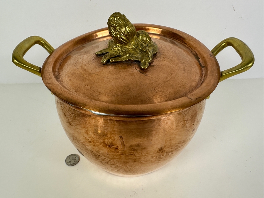 Just Added - Ruffoni Italian Copper Cookware Stockpot With Lid 8.5W X 6.75H [Photo 2]