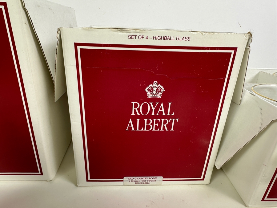 Just Added - Royal Albert Glassware: Goblet Stemware Glasses X 5, Highball Glasses X 4, Double Old Fashioned Glasses X 4 [Photo 7]