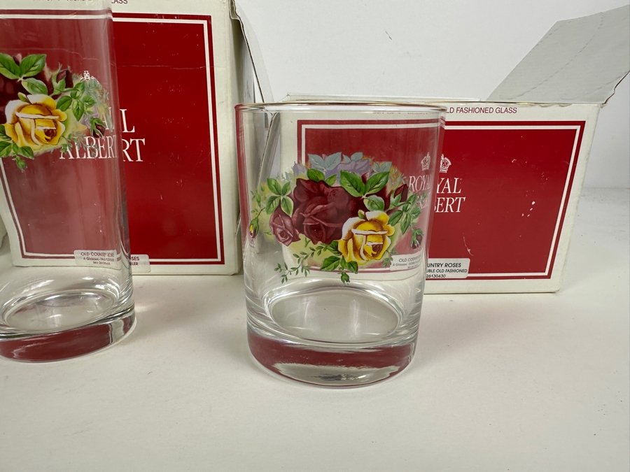 Just Added - Royal Albert Glassware: Goblet Stemware Glasses X 5, Highball Glasses X 4, Double Old Fashioned Glasses X 4 [Photo 5]