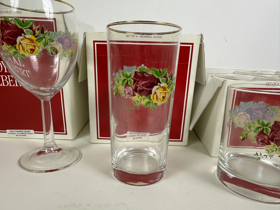 Just Added - Royal Albert Glassware: Goblet Stemware Glasses X 5, Highball Glasses X 4, Double Old Fashioned Glasses X 4 [Photo 4]