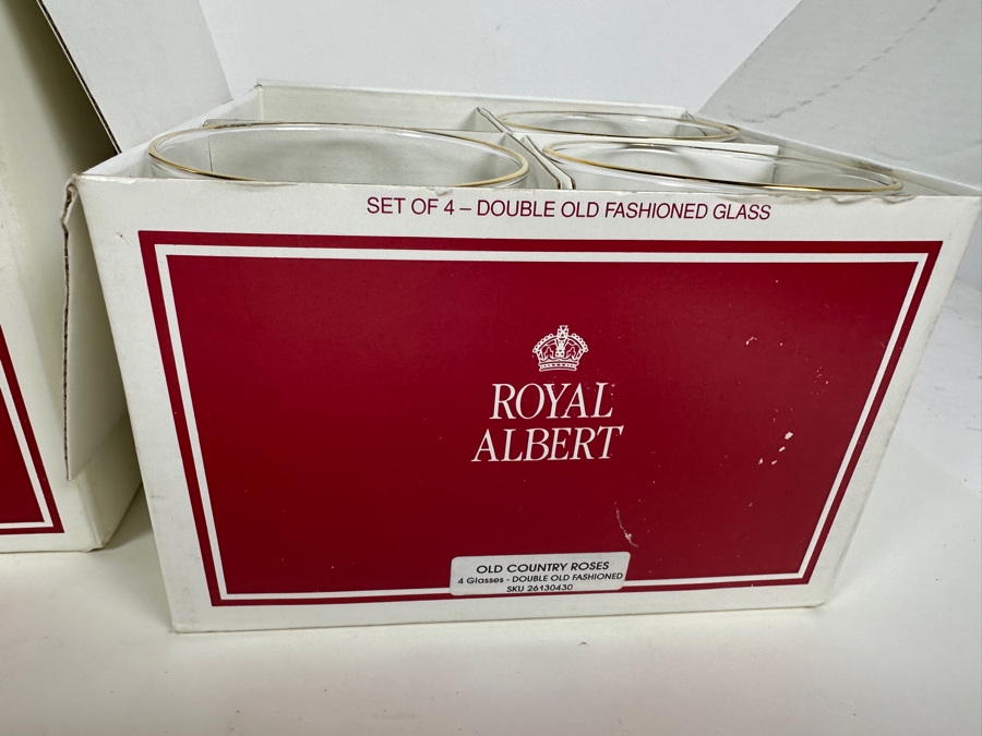 Just Added - Royal Albert Glassware: Goblet Stemware Glasses X 5, Highball Glasses X 4, Double Old Fashioned Glasses X 4 [Photo 8]
