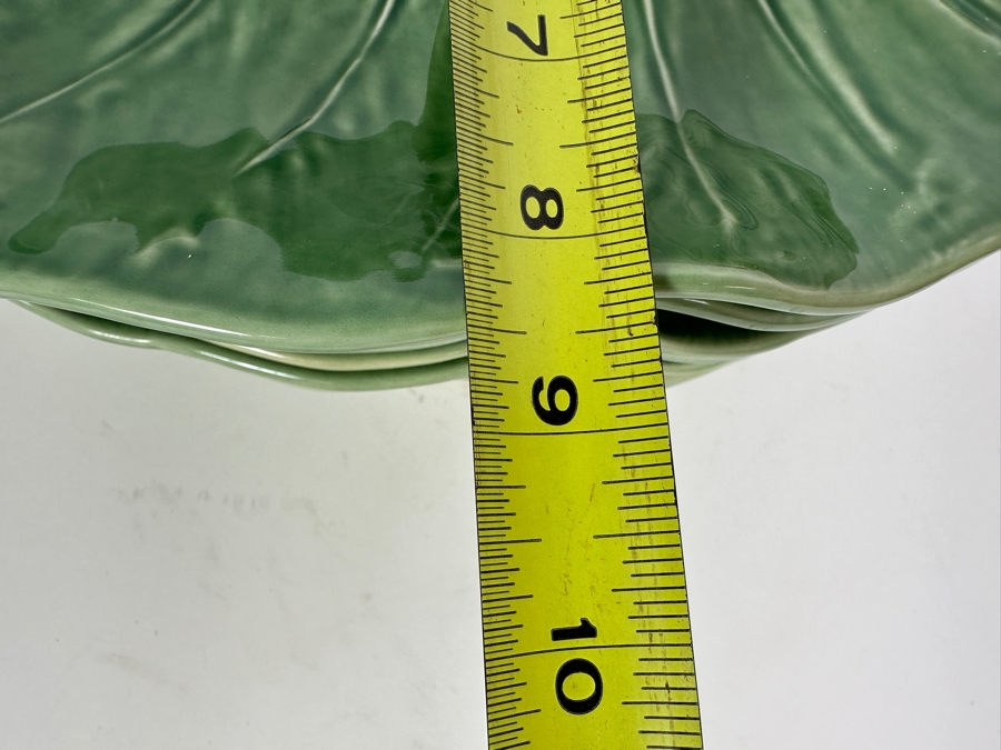 Just Added - (8) Bordallo Pinheiro Platters Sunflower Leaves Portugal 12 X 9 Retails $640 [Photo 8]