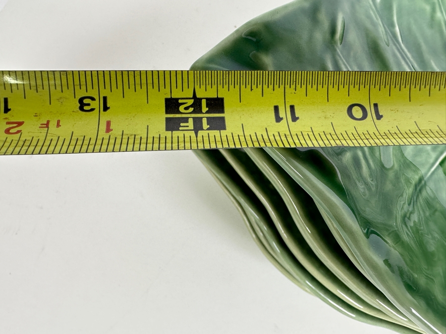 Just Added - (8) Bordallo Pinheiro Platters Sunflower Leaves Portugal 12 X 9 Retails $640 [Photo 7]