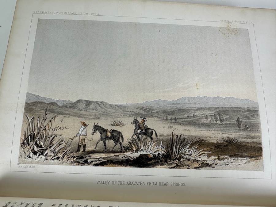 Just Added - Antique 1857 First Edition Book Reports Of Explorations And Surveys For A Railroad From The Mississippi River To The Pacific Ocean By The Secretary Of War From 1853-1856 Complete With Landscape & Botanical Plates And Maps Vol 7 [Photo 14]