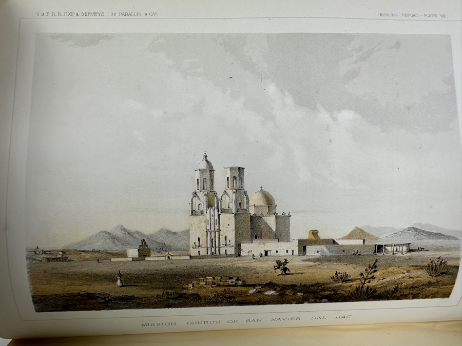 Just Added - Antique 1857 First Edition Book Reports Of Explorations And Surveys For A Railroad From The Mississippi River To The Pacific Ocean By The Secretary Of War From 1853-1856 Complete With Landscape & Botanical Plates And Maps Vol 7 [Photo 12]