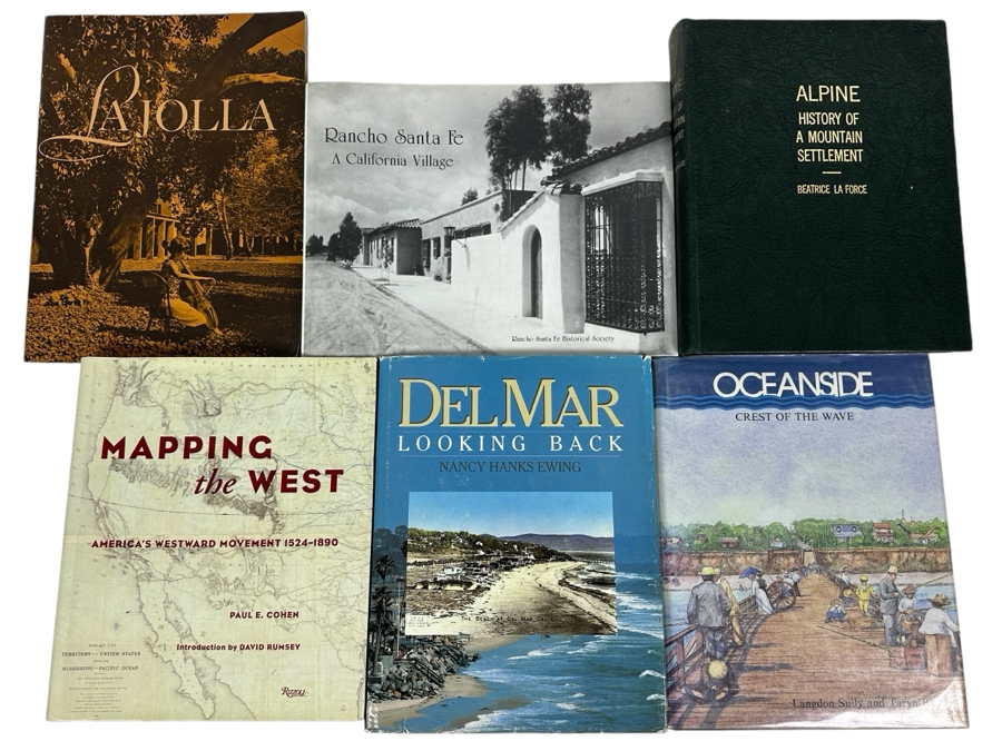 Just Added - Collection Of Hardcover Books Pertaining To Local San Diego County Cities And California