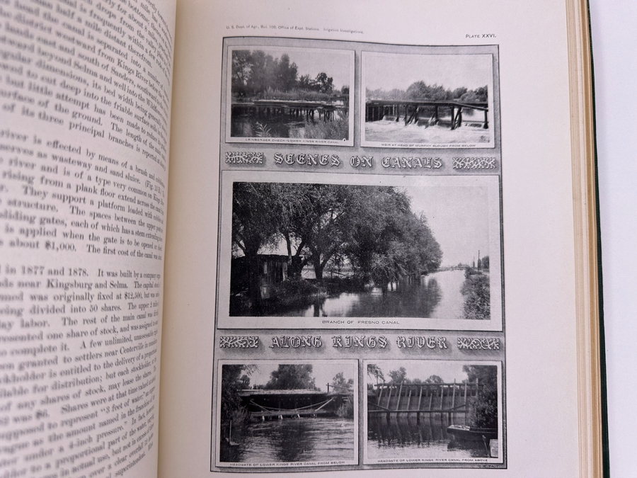 Just Added - Antique 1901 Hardcover Book Report Of Irrigation Investigations In California Office Of Experiment Stations Bulletin 100 U.S. Department Of Agriculture Estimate $150 [Photo 5]