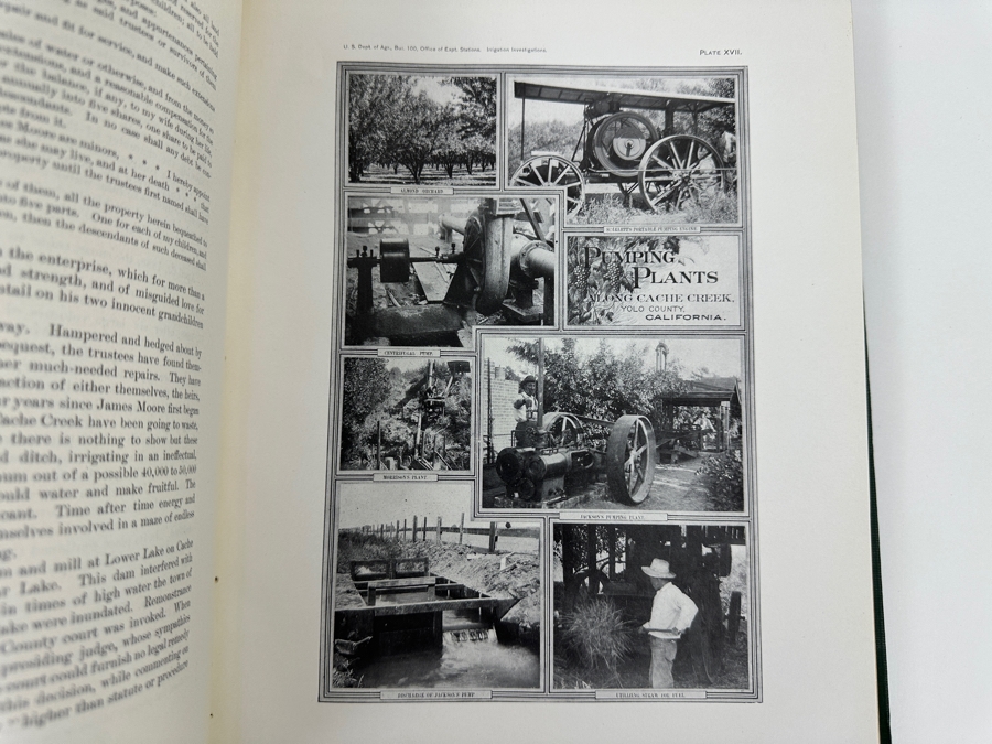 Just Added - Antique 1901 Hardcover Book Report Of Irrigation Investigations In California Office Of Experiment Stations Bulletin 100 U.S. Department Of Agriculture Estimate $150 [Photo 4]